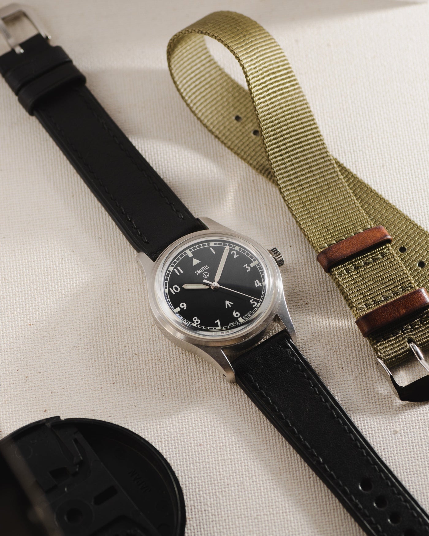 Vitello Black Watch Band - Leather Merchant