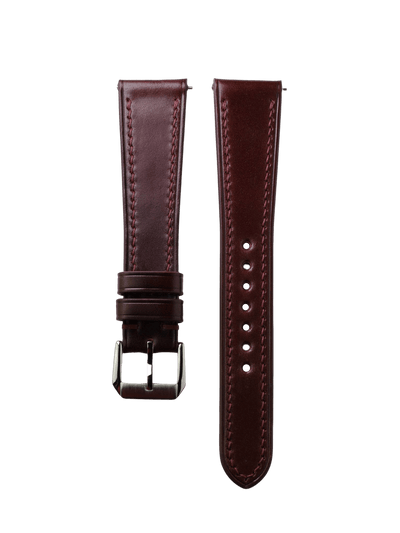 Brillante Burgundy Watch Band - Leather Merchant